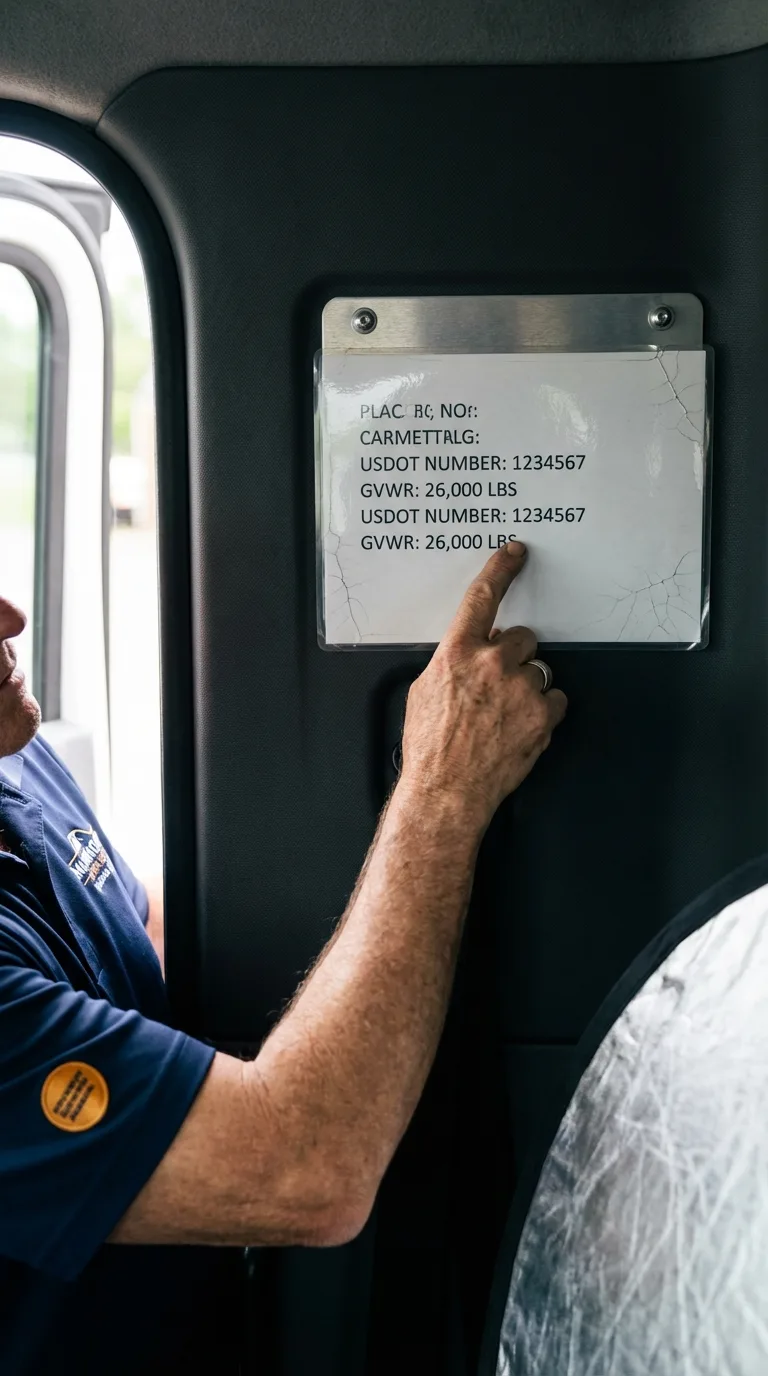 USDOT licensing placard verification in Honey Brook